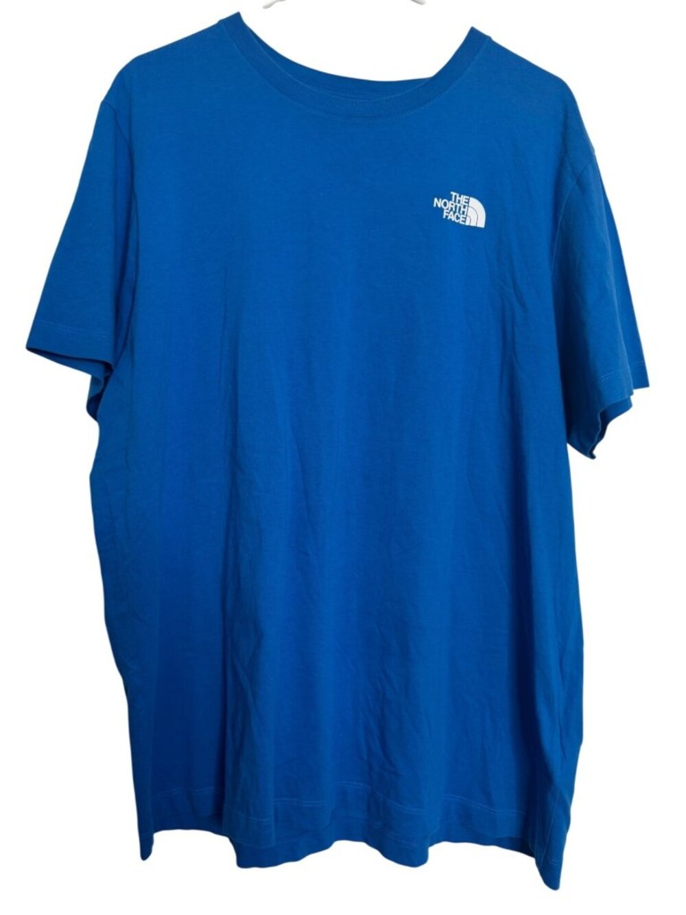 North Face Evoluation SS Tee Size Large Men's Hero Blue LOGO Shirt NWT